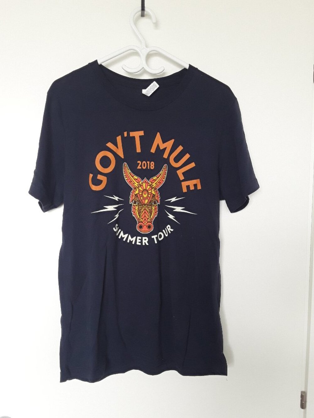 Gov't Mule 2018 Summer Tour Men's Tee Shirt T-Shirt Blue Size Medium